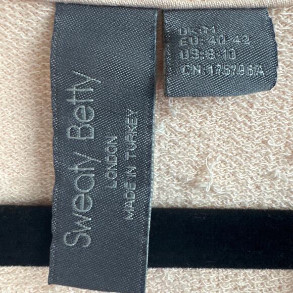 Sweaty Betty After Class Cropped Hoodie Peach Pink Size M Athleisure Workout - Picture 8 of 10